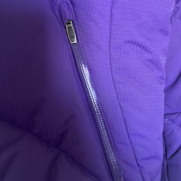 Vivid purple Columbia down Omni-heat jacket-small- removable hood- removable fur - Picture 5 of 14